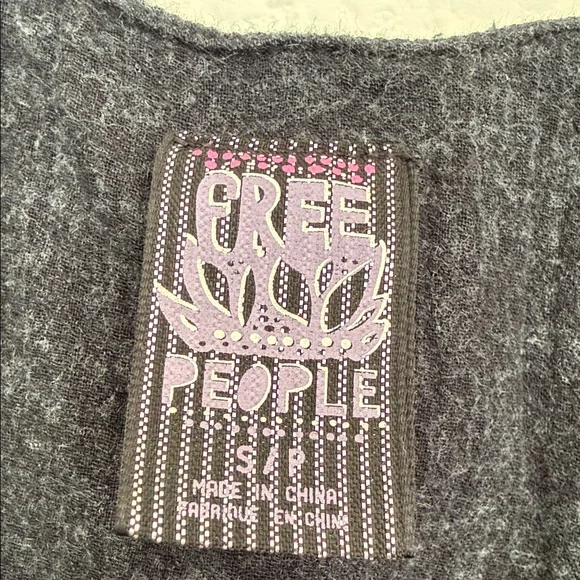 Free People Black Camisole with Green and Blue Floral Trim - Picture 2 of 5